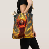 Fantasy Schattige Red Lay Dire Tote Bag (Dichtbij)