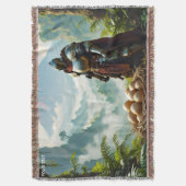 Fantasy Schattige Ridder die Eieren Bewaakt Deken (Voorkant Verticaal)