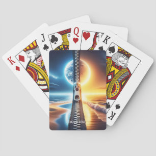 Fantasy Schattige Rits Night Day Pokerkaarten