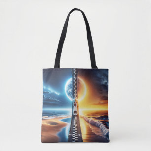 Fantasy Schattige Rits Night Day Tote Bag
