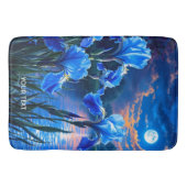 Fantasy Schattige River Blue Irises Badmat (Voorkant)