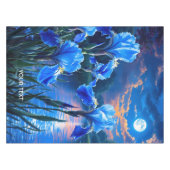 Fantasy Schattige River Blue Irises Tafelkleed (Voorkant (Horizontaal))