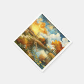 Fantasy Schattige River Clouds Bridge Servet (Hoek)