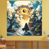 Fantasy Schattige Road Trees Man Canvas Afdruk (Insitu (Woonkamer))