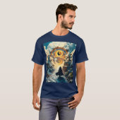 Fantasy Schattige Road Trees Man T-shirt (Voorkant volledig)