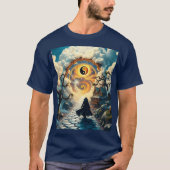Fantasy Schattige Road Trees Man T-shirt (Voorkant)