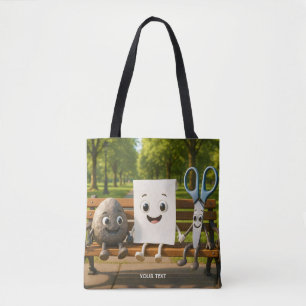 Fantasy Schattige Rock Papier Schaar Tote Bag