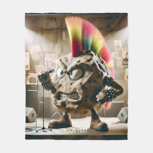 Fantasy Schattige Rock Punk Singer Fleece Deken
