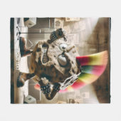 Fantasy Schattige Rock Punk Singer Fleece Deken (Voorkant (Horizontaal))