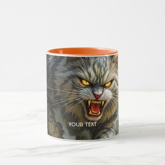 Fantasy Schattige Rocks Angry Cat Mok (Midden)