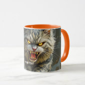 Fantasy Schattige Rocks Angry Cat Mok (Voorkant rechts)