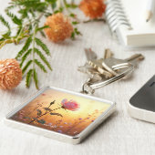 Fantasy Schattige Roos Veldbloemen Sleutelhanger (Zijkant)