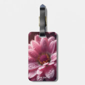 Fantasy Schattige Roze Bloem Dew Bagagelabel (Achterkant verticaal)