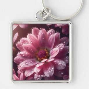 Fantasy Schattige Roze Bloem Dew Sleutelhanger