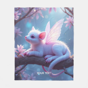 Fantasy Schattige Roze Creature Forest Fleece Deken