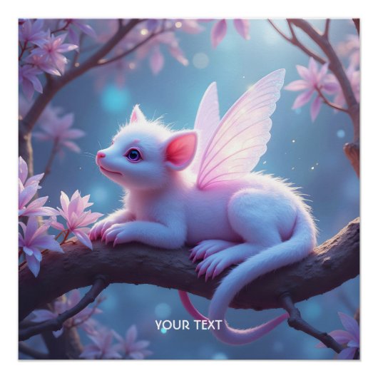 Fantasy Schattige Roze Creature Forest Perfect Poster (Voorkant)