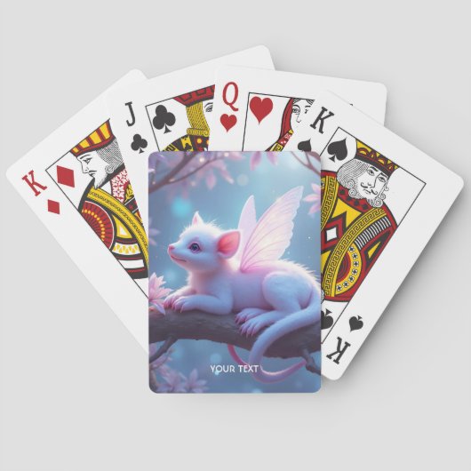 Fantasy Schattige Roze Creature Forest Pokerkaarten (Achterkant)