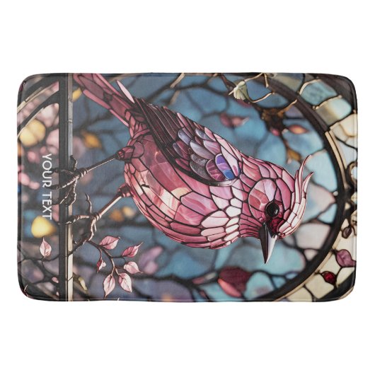 Fantasy Schattige roze vlekken glasvogel Badmat (Voorkant)