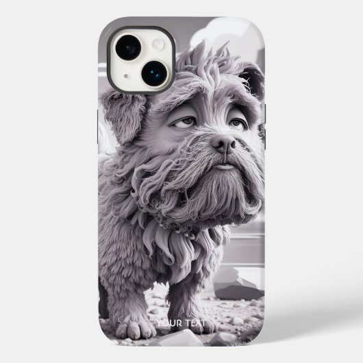 Fantasy Schattige Sad Looking Dog Case-Mate iPhone Case (Achterkant)