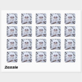 Fantasy Schattige Sad Owl Winter Vierkante Sticker (Vel)