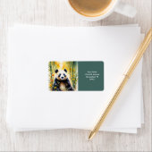 Fantasy Schattige Sad Panda Forest Etiket (Insitu)
