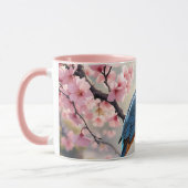 Fantasy Schattige Sakura Bird Blue Mok (Links)