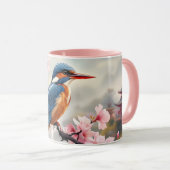 Fantasy Schattige Sakura Bird Blue Mok (Voorkant rechts)