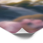 Fantasy Schattige Sakura Bird Blue Perfect Poster (Hoek)