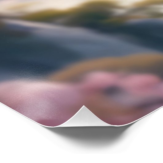 Fantasy Schattige Sakura Bird Blue Perfect Poster (Hoek)