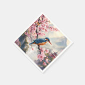 Fantasy Schattige Sakura Bird Blue Servet (Hoek)