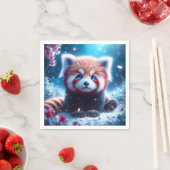 Fantasy Schattige Sakura Panda Rood Servet (Insitu)