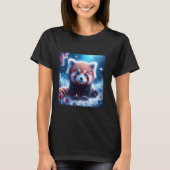 Fantasy Schattige Sakura Panda Rood T-shirt (Voorkant)