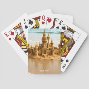 Fantasy Schattige Sand Castle Beach Pokerkaarten