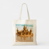 Fantasy Schattige Sand Castle Beach Tote Bag (Achterkant)