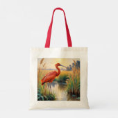 Fantasy Schattige Scarlet Ibis Avond Tote Bag (Achterkant)
