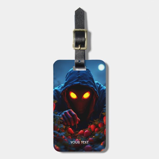 Fantasy Schattige Scary Strawberry Man Bagagelabel (Voorkant verticaal)