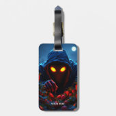 Fantasy Schattige Scary Strawberry Man Bagagelabel (Achterkant verticaal)