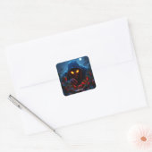 Fantasy Schattige Scary Strawberry Man Vierkante Sticker (Envelop)