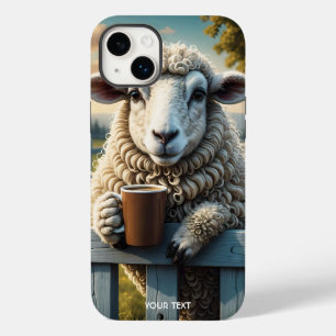 Fantasy Schattige Schaap Koffie Avond Case-Mate iPhone 14 Plus Hoesje