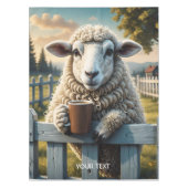 Fantasy Schattige Schaap Koffie Avond Tafelkleed (Voorkant)