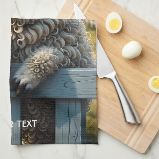 Fantasy Schattige Schaap Koffie Avond Theedoek (Quarter Fold)