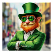 Fantasy Schattige Sharp Dressed Leprechaun Perfect Poster (Voorkant)