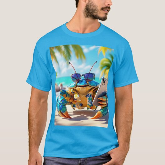 Fantasy Schattige Shell Crab Beach T-shirt (Voorkant)