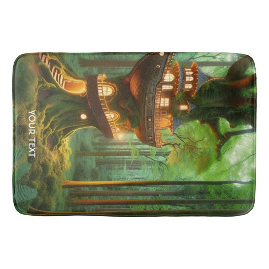 Fantasy Schattige Ship Tree Forest Badmat (Voorkant)