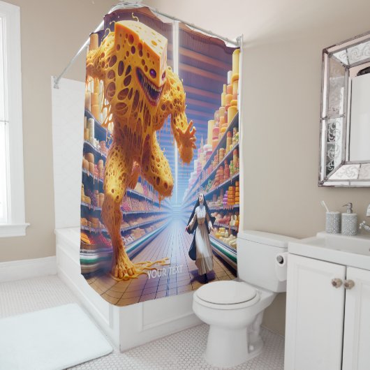 Fantasy Schattige Shop Kaasnon Douchegordijn (In situ)