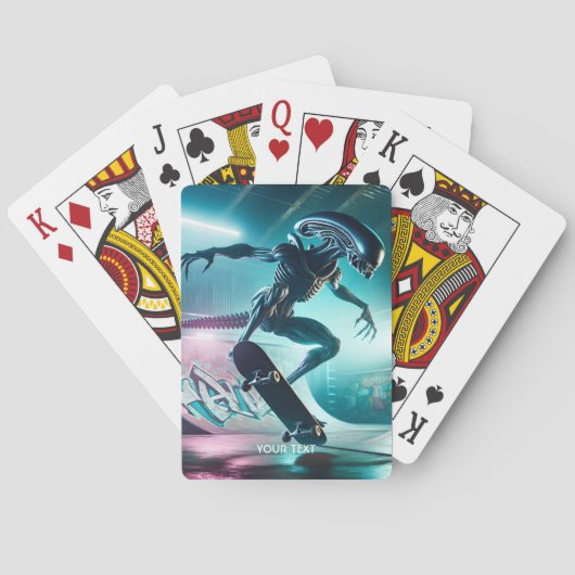 Fantasy Schattige Skateboard Special Rider Pokerkaarten (Achterkant)