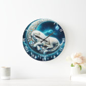 Fantasy Schattige Sleeping Lion Crescent Grote Klok (Huis)