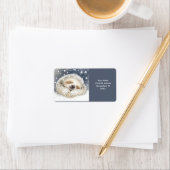 Fantasy Schattige Sleeping Sloth Snow Etiket (Insitu)