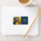 Fantasy Schattige Sloth Van Gogh Etiket (Insitu)