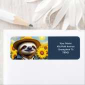 Fantasy Schattige Sloth Van Gogh Etiket (Insitu)